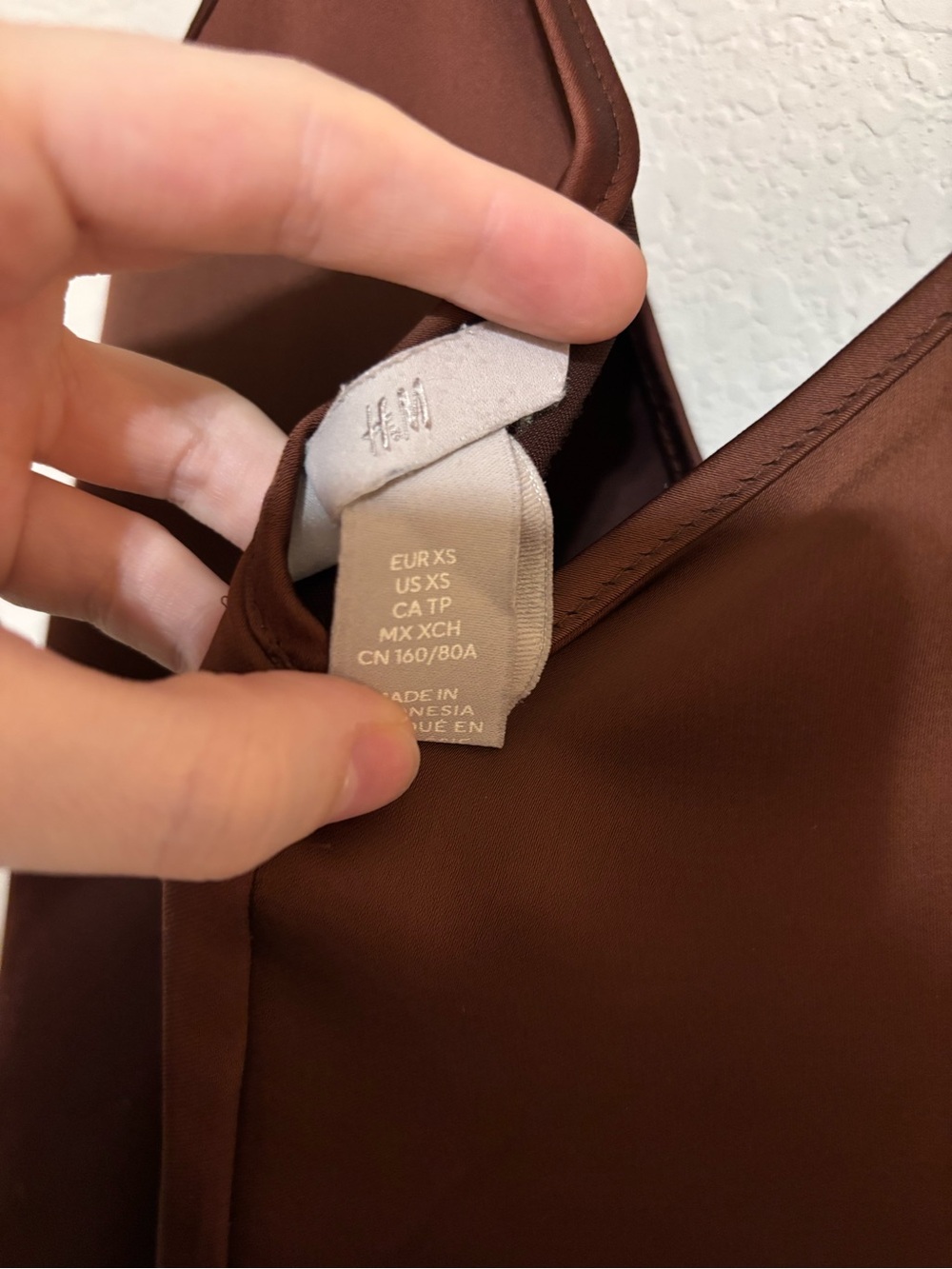 H&M Brown Satin Slip Dress - Picture 3 of 3